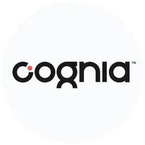 Cognia logo, with a red dot inside the lowercase letter c.
