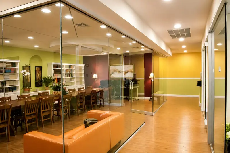 The library at Elite Prep Northridge